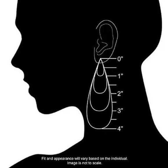 3For$20 Mint Collection Layered Rhinestone Gold Heart Drop Stud Earring - Picture 3 of 3